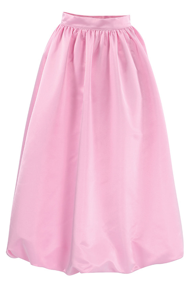 Elegant Solid Patchwork High Waist Type A Solid Color Bottoms(3 Colors)