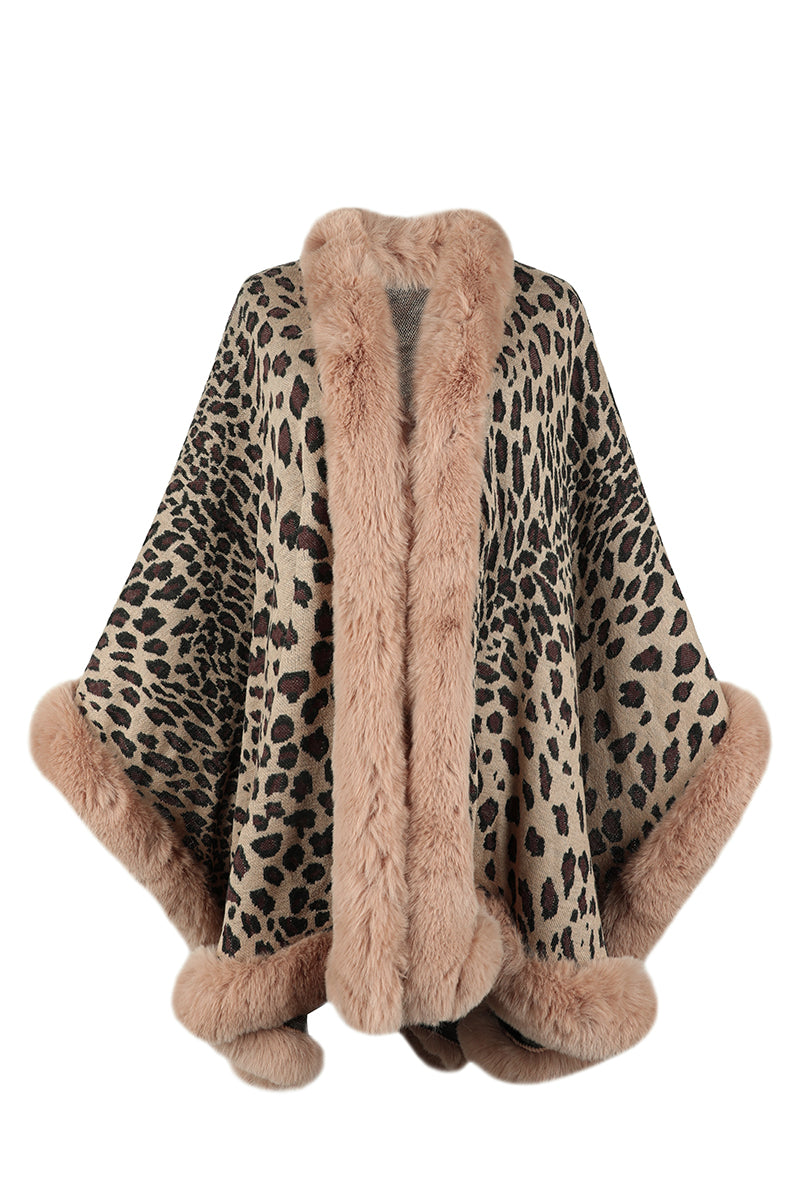 Street Elegant Leopard Patchwork Outerwear