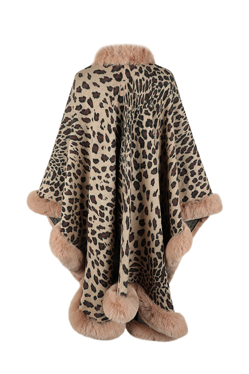Street Elegant Leopard Patchwork Outerwear