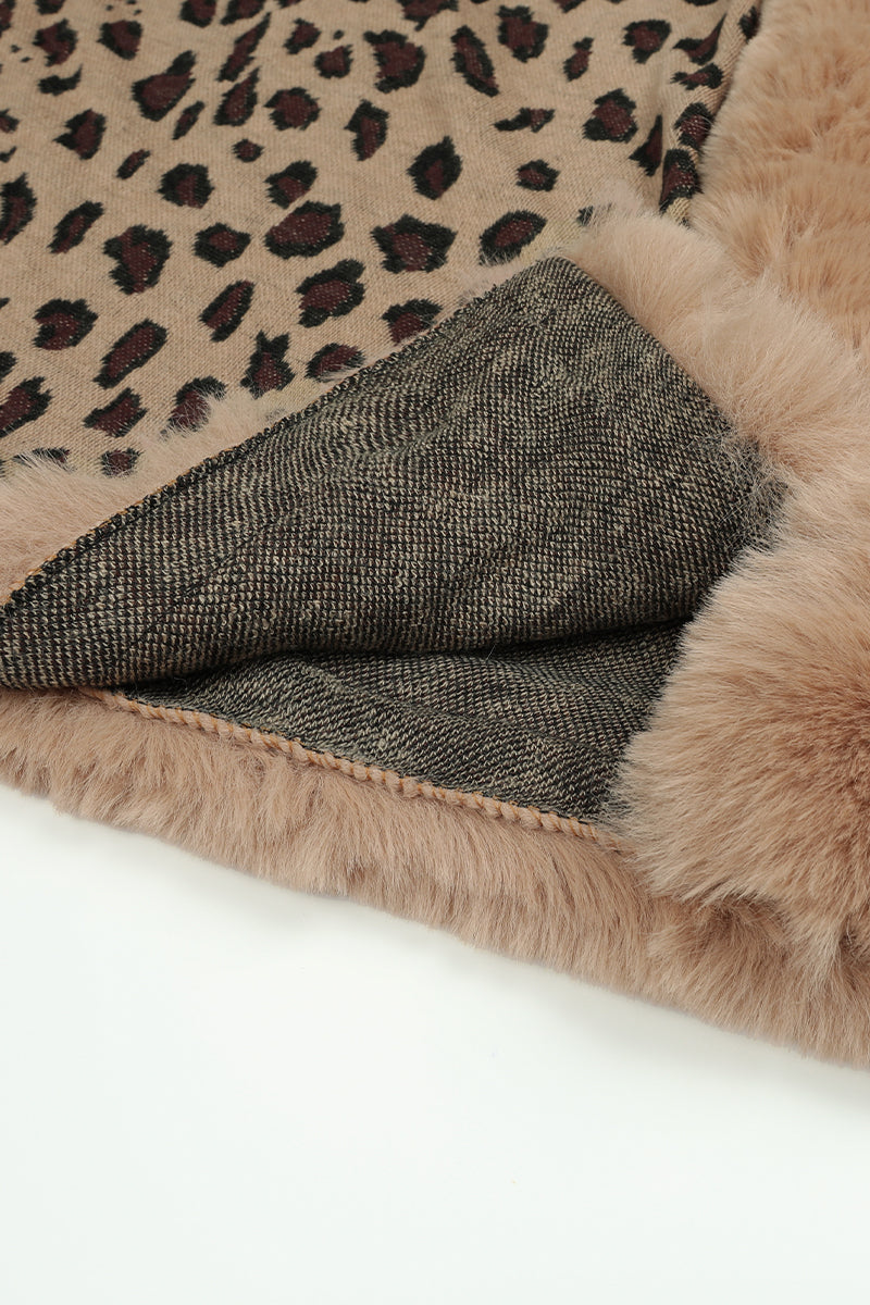 Street Elegant Leopard Patchwork Outerwear