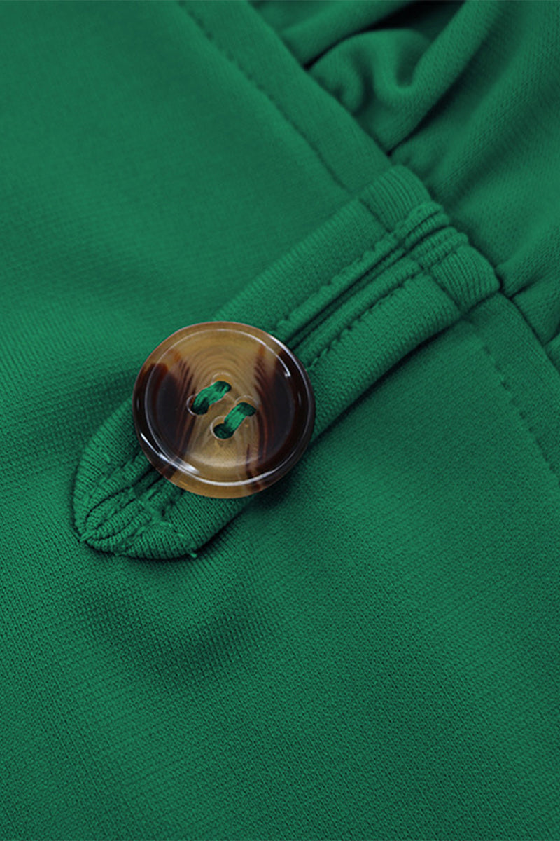 Elegant Solid Buckle Flounce Lotus Leaf Collar Outerwear(5 Colors)