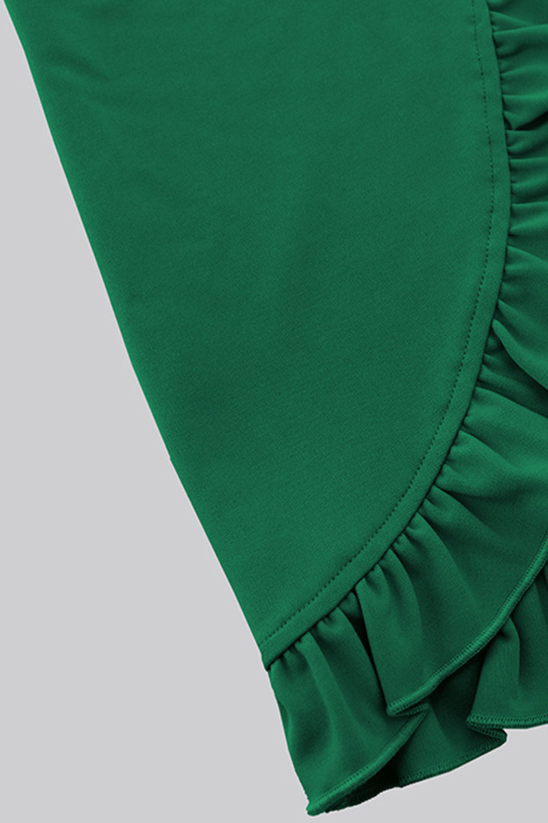 Elegant Solid Buckle Flounce Lotus Leaf Collar Outerwear(5 Colors)
