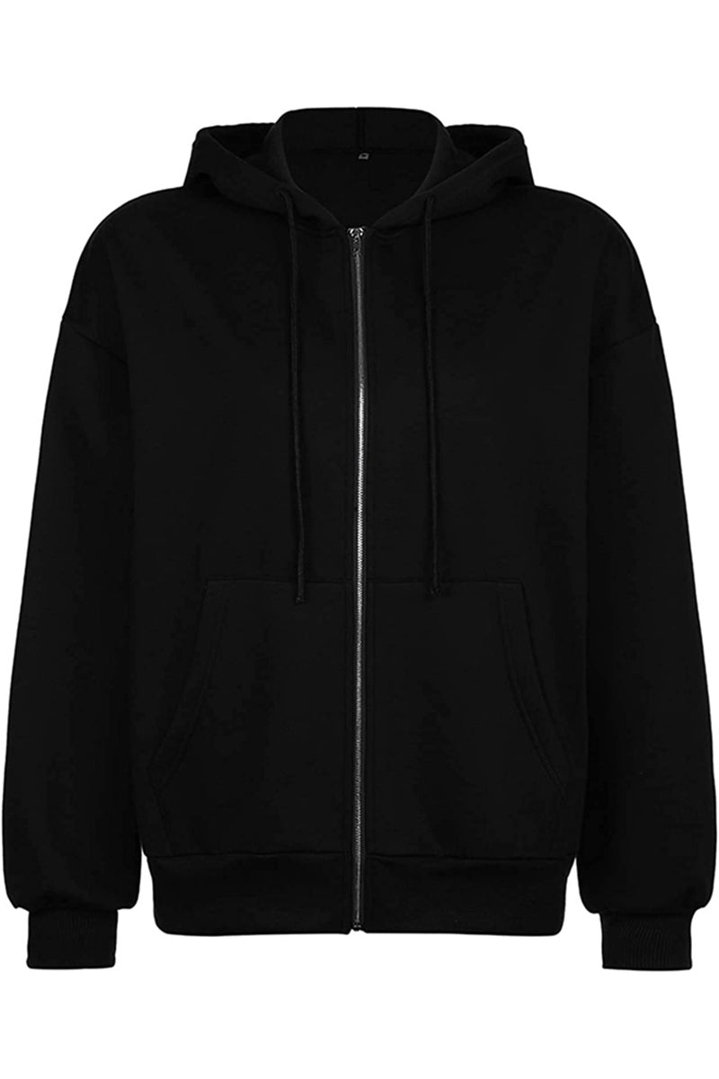 Casual Sportswear Solid Pocket Hooded Collar Outerwear(13 Colors)