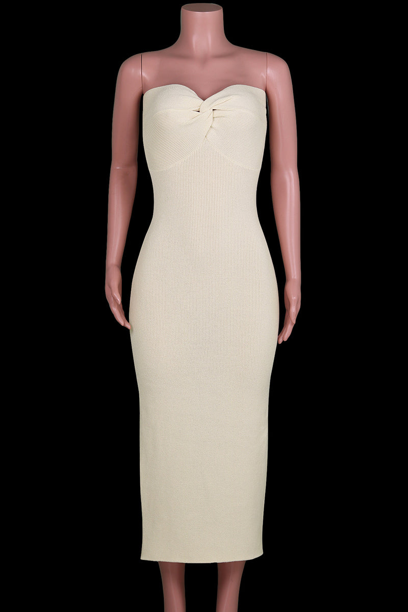 Sexy Solid Asymmetrical Strapless One Step Skirt Dresses(11 Colors)