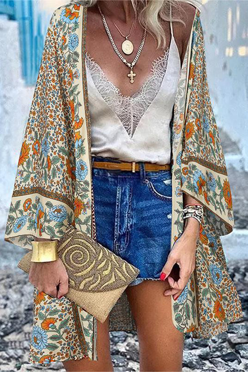 College Print Patchwork Cardigan Collar Outerwear(16 Colors)
