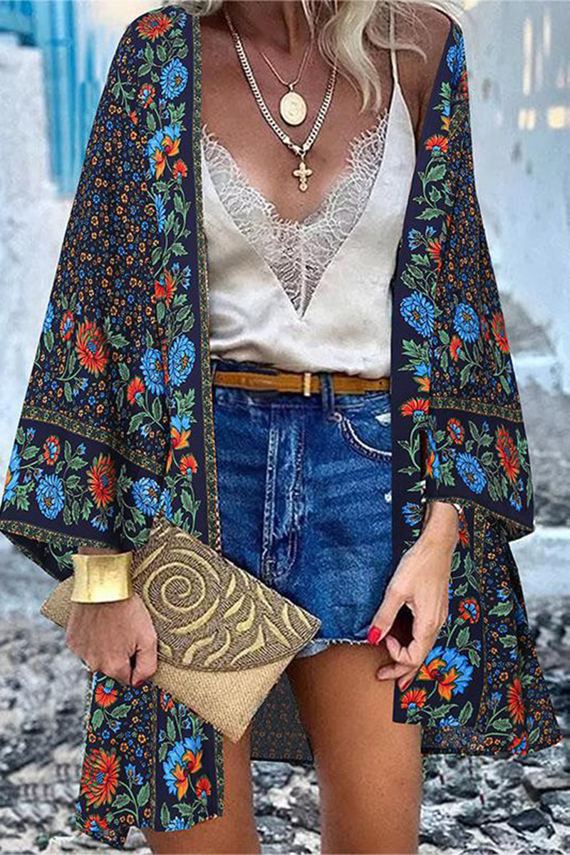 College Print Patchwork Cardigan Collar Outerwear(16 Colors)