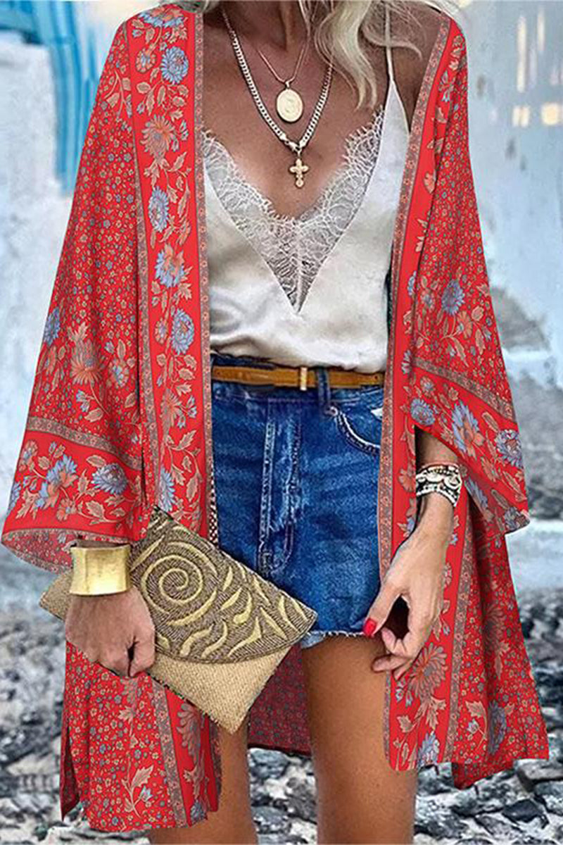 College Print Patchwork Cardigan Collar Outerwear(16 Colors)