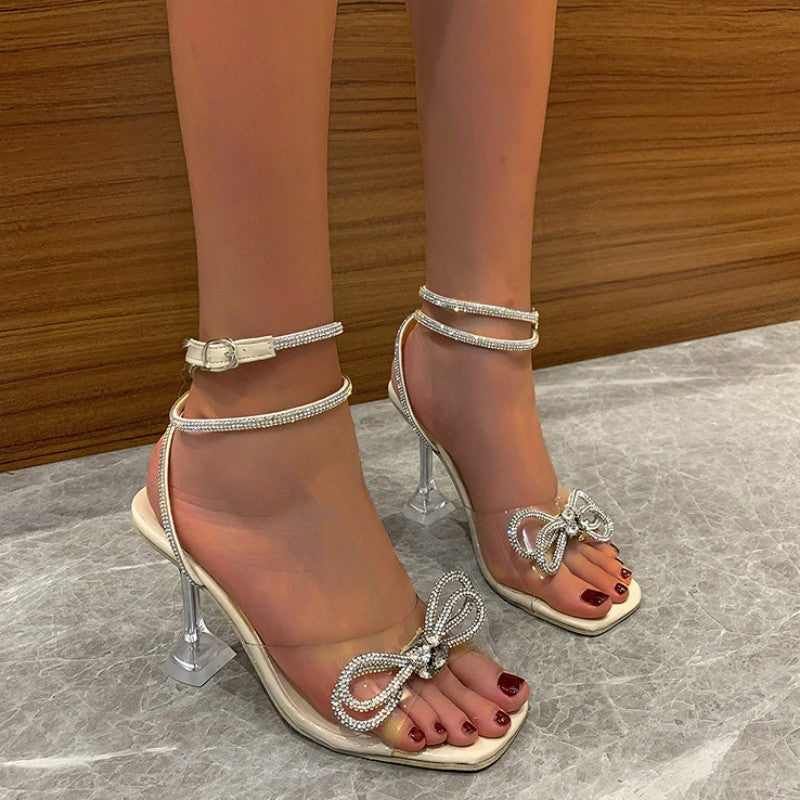 Casual Patchwork With Bow Square Comfortable Out Door Shoes (Heel Height 3.54in)