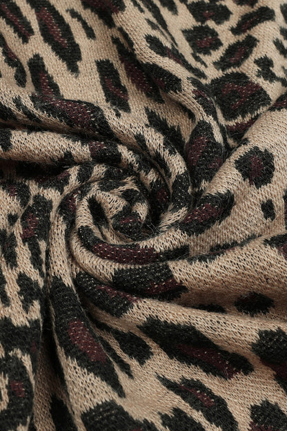Street Elegant Leopard Patchwork Outerwear