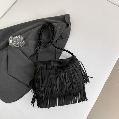 Casual Daily Solid Tassel Bags