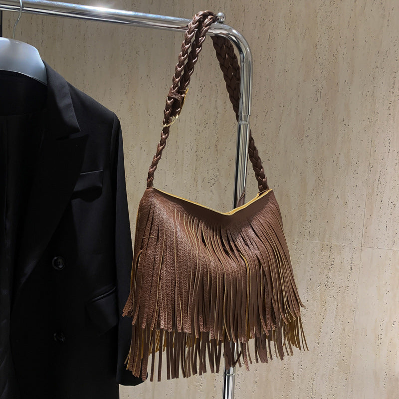 Casual Daily Solid Tassel Bags