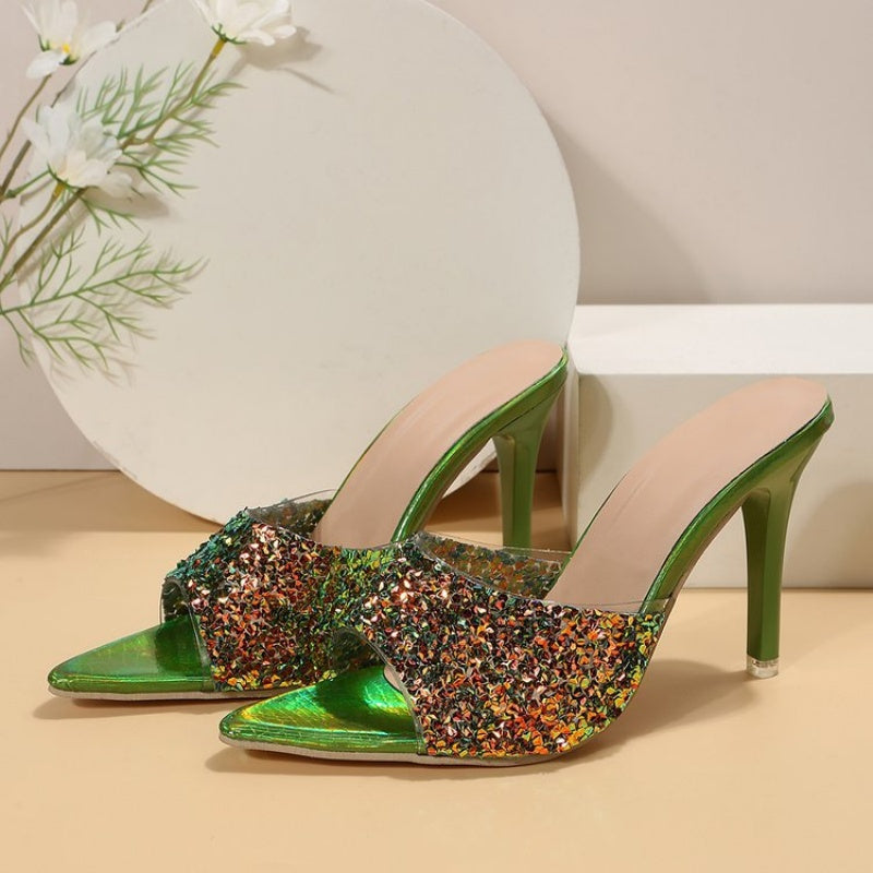 Casual Patchwork Pointed Out Door Shoes (Heel Height 3.15in)