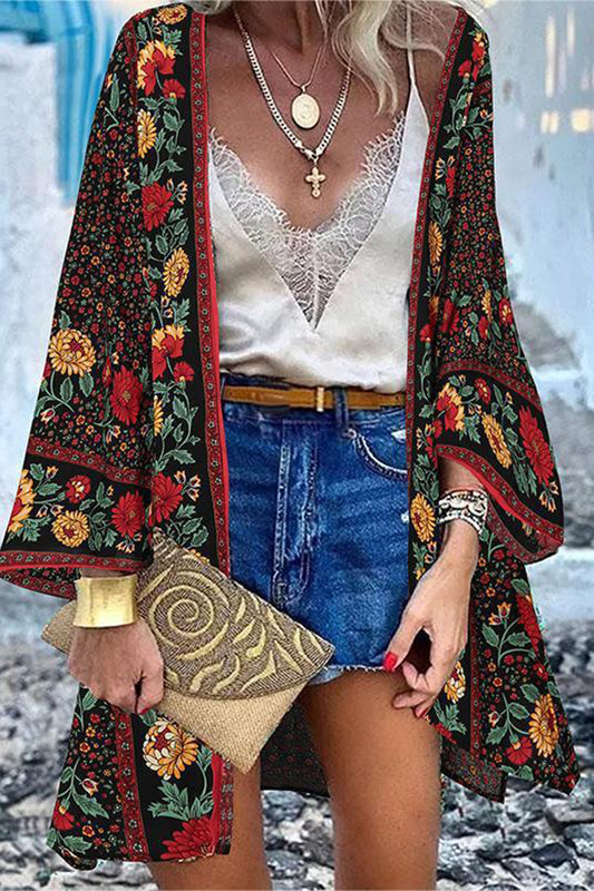 College Print Patchwork Cardigan Collar Outerwear(16 Colors)