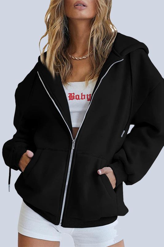 Casual Sportswear Solid Pocket Hooded Collar Outerwear(13 Colors)