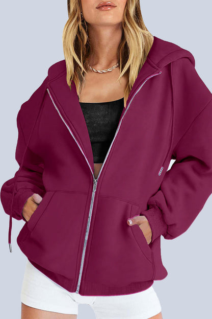 Casual Sportswear Solid Pocket Hooded Collar Outerwear(13 Colors)